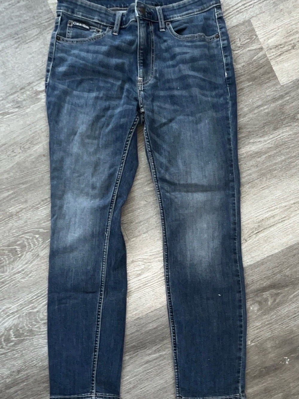 Calvin Klein Men’s Slim Straight Medium Dark Blue Jeans